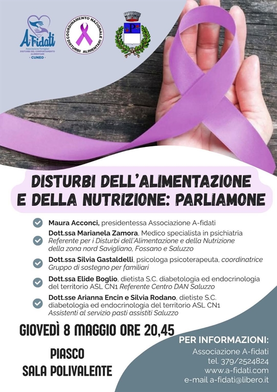 Disturbi dell'Alimentazione e della Nutrizione: un incontro per parlarne insieme