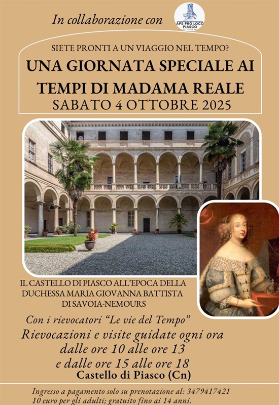 Una giornata speciale ai tempi di Madama Reale