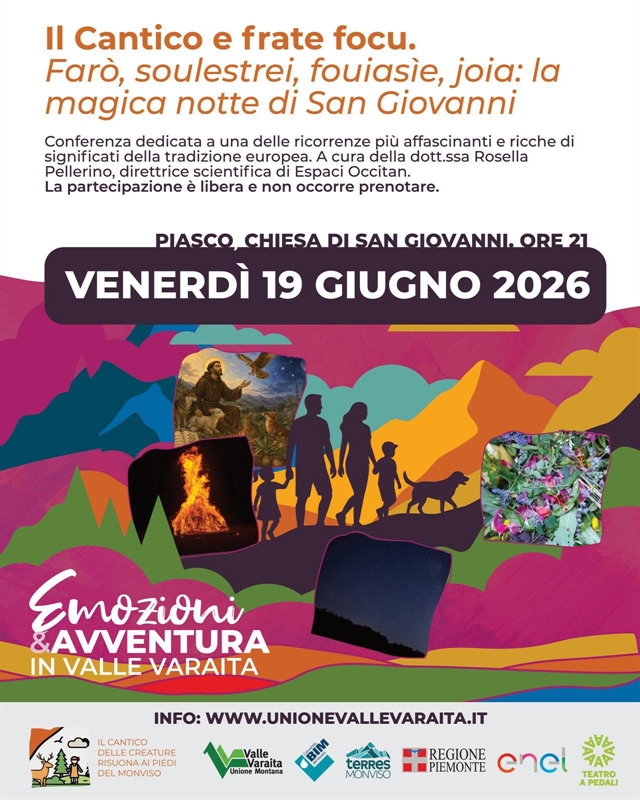 Il Cantico e frate focu. Farò, soulestrei, fouiasìe, joia: la magica notte di San Giovanni