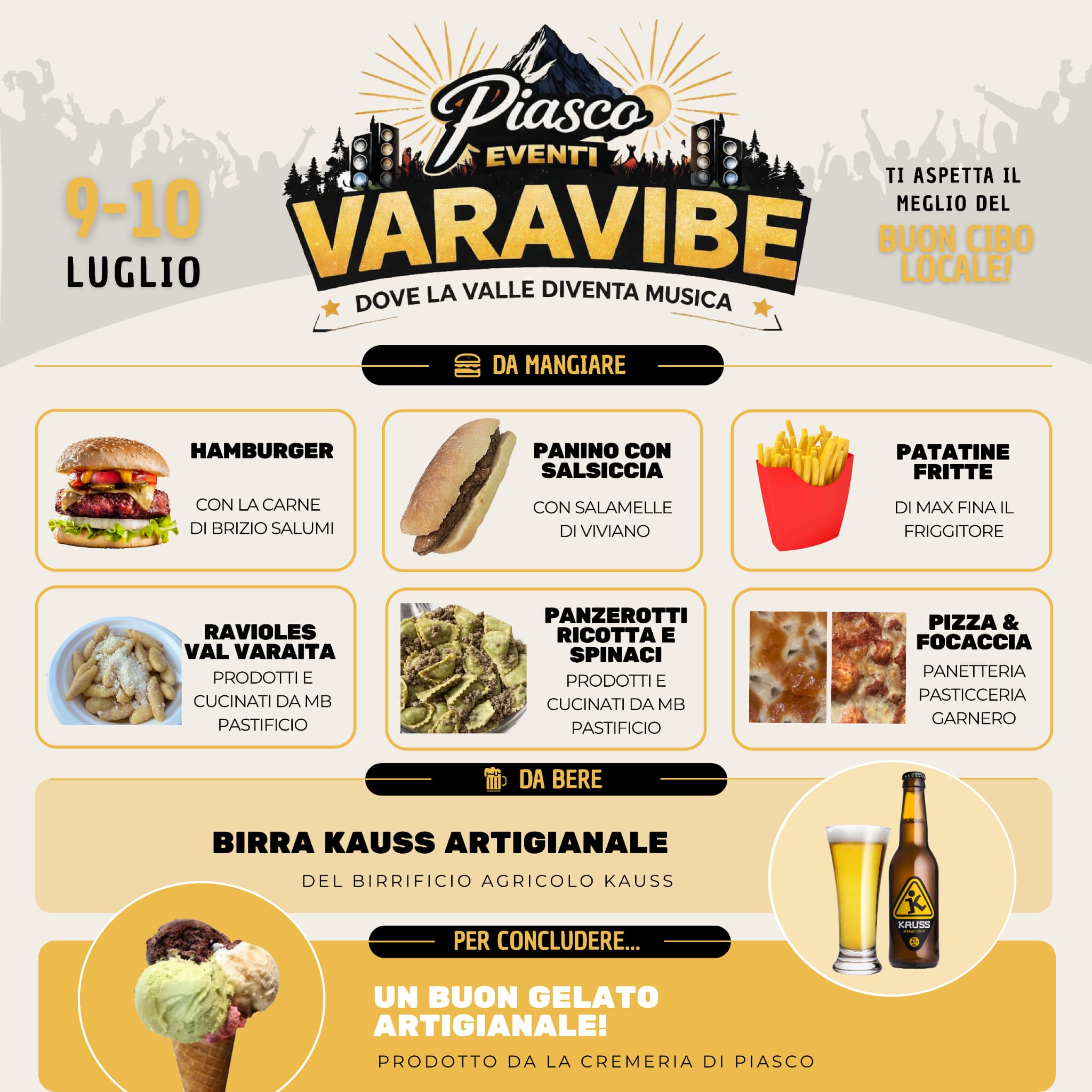 Menu Food & Beverage VARAVIBE