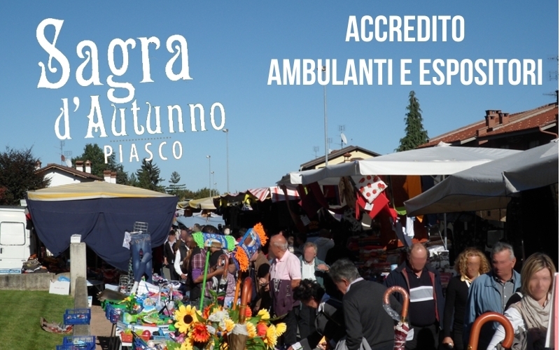 Accredito Ambulanti Sagra d'Autunno 2022 - Piasco (CN)