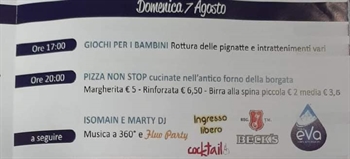 Programma Domenica 7 Agosto 2022 - Festa della Madonna della Neve