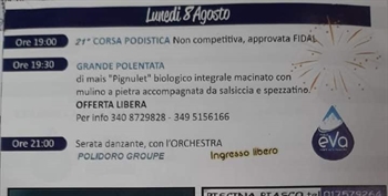 Programma Lunedì 8 Agosto 2022 - Festa della Madonna della Neve