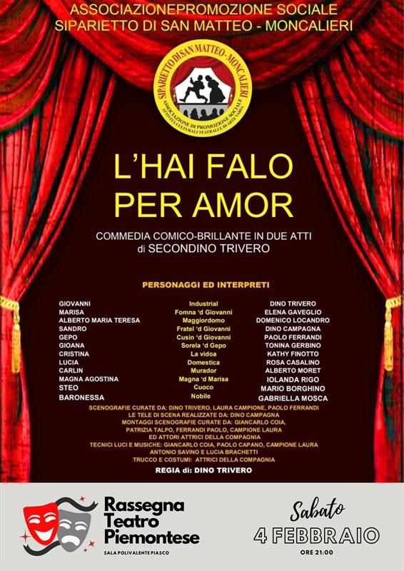 L’hai falo per amor!