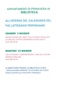Appuntamenti di primavera in Biblioteca - Piasco (CN)