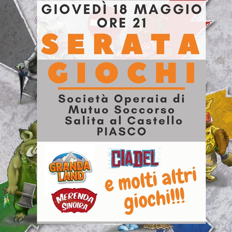 2° appuntamento con i giochi da tavolo a tema Provincia Granda