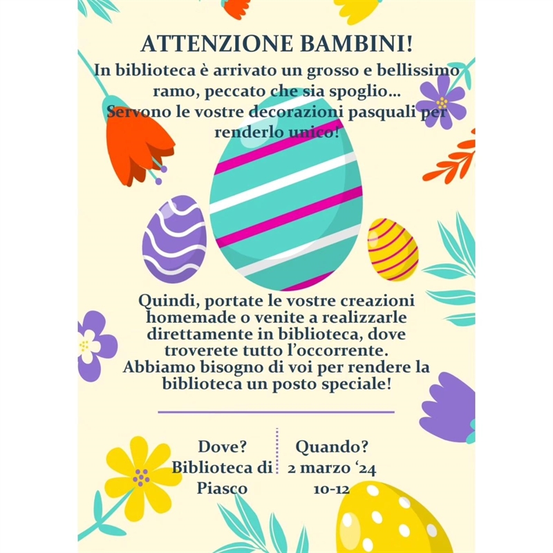 Decoriamo il ramo di Pasqua