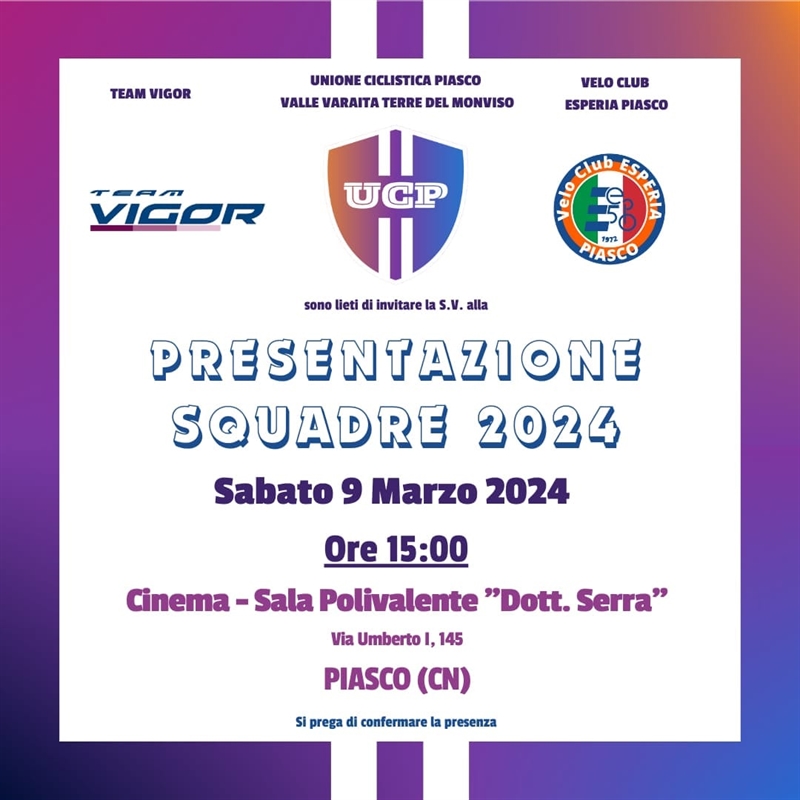 U.C. PIASCO - Presentazione ufficiale Squadre 2024