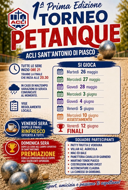 1ª Edizione TORNEO PETANQUE