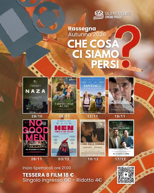 “CheCosaCiSiamoPersi?”: otto film al Cinema di Piasco