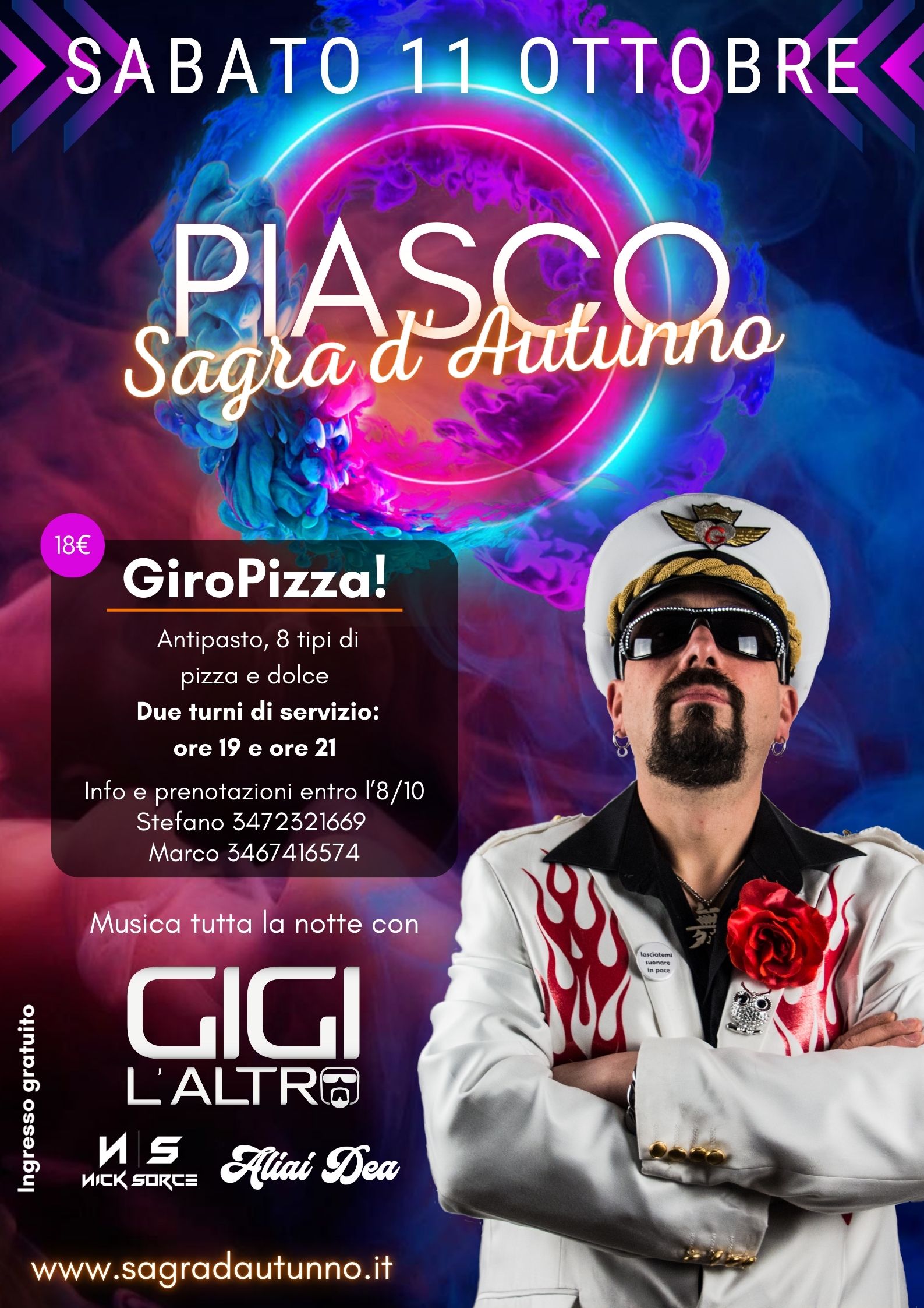 GiroPizza! + Gigi l’altro - Sabato Sera - Sagra d'Autunno - Piasco (CN)